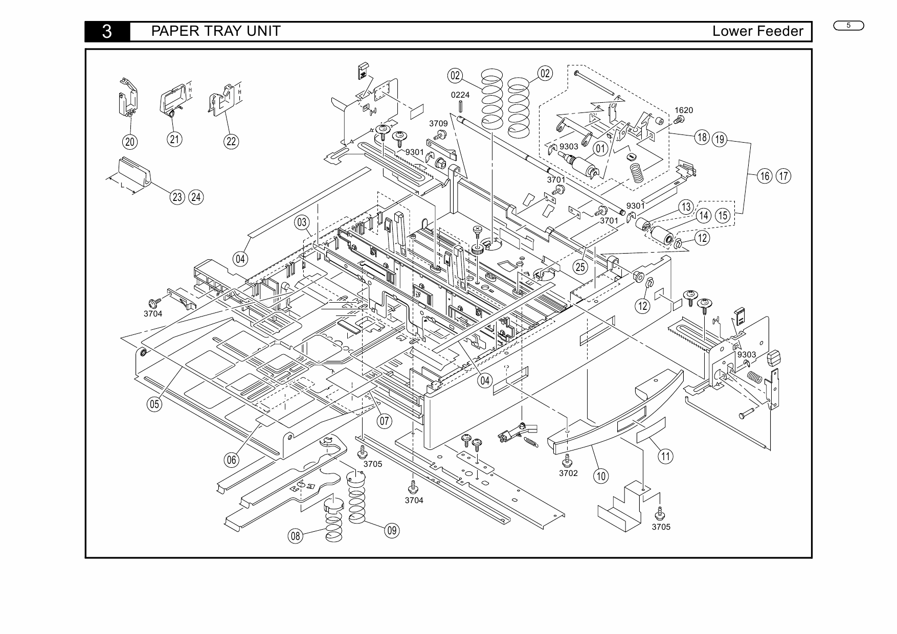 Konica-Minolta magicolor 7300 Lower-Feeder Parts Manual-5